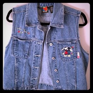 Vintage Disney Mickey Denim Vest